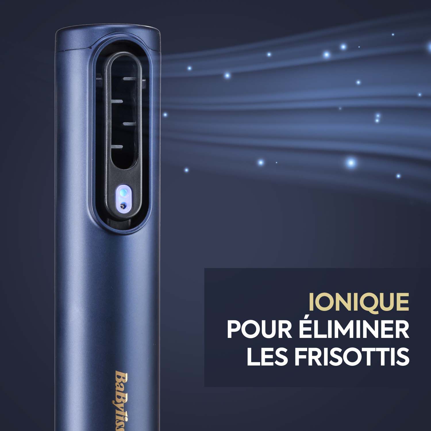 Syst&egrave;me ionique anti-frisottis